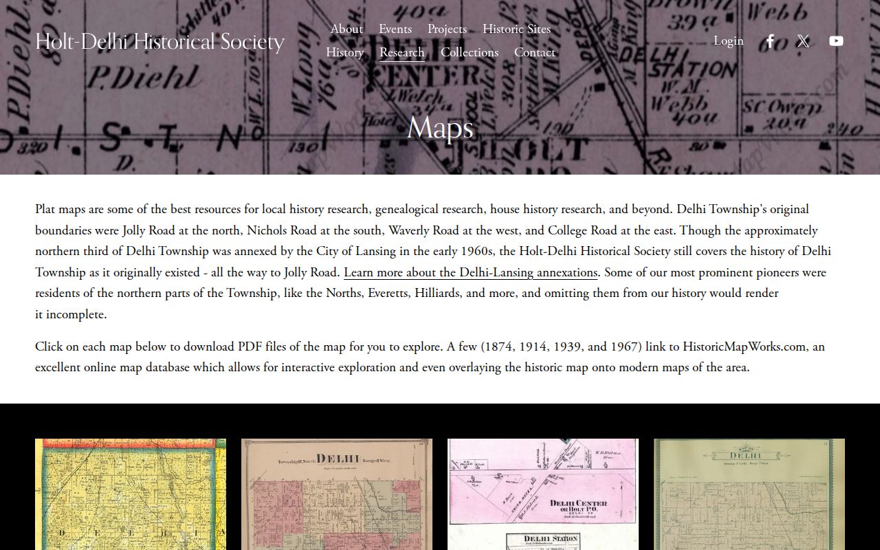 Delhi Township neighbors image of Holt-Delhi Historical Society maps